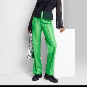 Green Faux Leather Pants Wild Fable